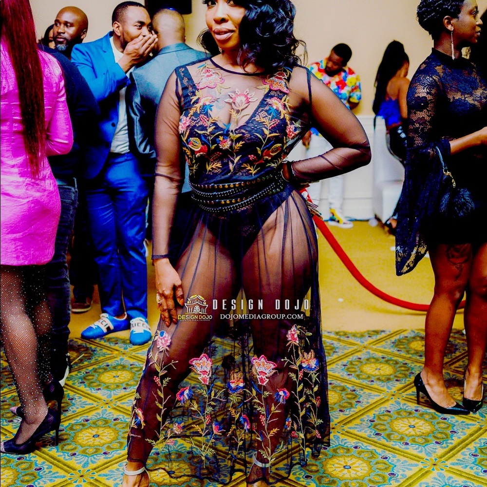 Zara Sheer Maxi Dress